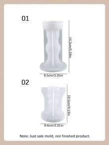 1PC Khuôn silicon đựng nến kiểu cổ điển DIY Khuôn thạch cao đựng nến hình cột La Mã Trang trí nhà cửa Đồ trang trí Khuôn nhựa Epoxy Khuôn đúc thủ công mỹ nghệ - trắng - Xem 2