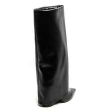 Tall Bottle Body, Pointed Bottle Mouth, Decorative Buckle, And Minimalist Design Boots - Black 9616-1 - View 6