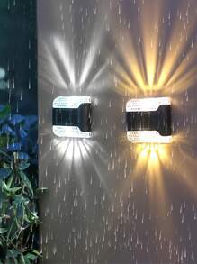 Outdoor Solar Wall Lights, IP44 Solar Fence Lights, Solar Lighting Lamps, Solar Atmosphere Lights, Solar Hat Lights, Solar Railing Lights, IP44 Waterproof, Suitable For Courtyards, Villas, Sheds, Gardens, Terraces, Garages, Walls, Railings, Parties, Festivals, And Other Ambient Lighting., Solar Lights Outdoor