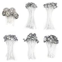 50 PCS/100 PCS 2.6-20cm Candle Wicks Smokeless Wax Core For DIY Candle Making Pre-Waxed Wicks Party Supplies - White - View 12