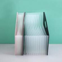 1pc A4 Expandable Accordion File Folder, Multi-Layer Desktop Document Holder, Student/Office Use, Large Capacity - Multicolor - View 8