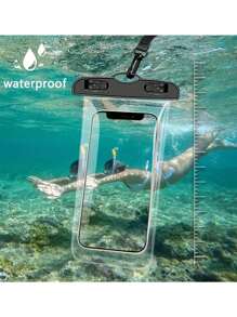 1pc Waterproof Phone Pouch - Clear Dry Bag Compatible With IPhone 14/13/12/11 Pro Max, XS/XR/X/8/7/6s Plus, SE, Galaxy S21/S20/S10 Plus, Note 10+/9, Pixel 4 XL To 7 Inch - Durable ABS/PVC Material, Fit For Phones, Mini Devices