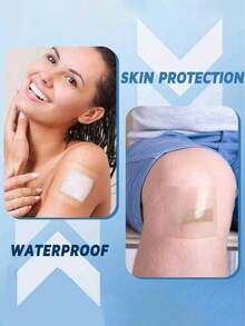 1 rollo de vendas adhesivas transparentes y a prueba de agua, vendas de película transparente y a prueba de agua, vendas a prueba de agua para proteger vendajes post-quirúrgicos, tatuajes, natación, gimnasio y accesorios deportivos