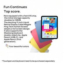 Apple Tablet IPad (11th Generation) 2025 New Liquid Retina Display 12 Million Rear Camera With USB-C Interface 11 Inches WLAN Version A16 Chip Blue - Blue - View 5