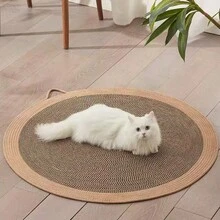 1 件不掉毛棉绳编织猫抓垫，供猫咪抓挠和休息 - 彩色 - 查看 12