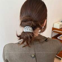 1 件优雅椭圆形发圈，时尚女士发带，适合日常佩戴和节日马尾辫固定发带