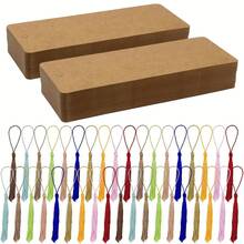 50 chiếc Dấu trang giấy trống ngẫu nhiên Trang trí vẽ tay sáng tạo Dấu trang giấy có tua rua nhiều màu DIY Phụ kiện treo, Đồ dùng học tập, Quay lại trường - Nhiều màu - Xem 7