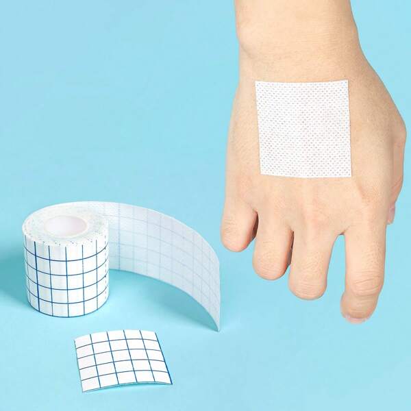 2 Rolls Non-Woven Breathable Sports Bandages, Bondage Gauze Bandage White Mesh Cuttable Breathable Sports Tape Gym Accessories Gym Bandages Sports Tape