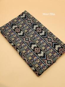 1 块波西米亚风格提花面料，DIY 缝纫面料，预切 19 英寸 X 58.2 英寸，36 英寸 X 58.2 英寸，厚面料，适用于手工沙发套、桌布、枕头、服装、包包、连衣裙、裙子、帽子、背景面料等。Sadu 风格编织面料