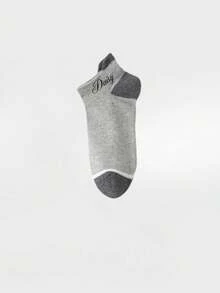 1Pair Summer Thin Men's Socks Color-Blocking Sports And Casual Versatile Socks Breathable Sweat-Absorbing Tyre Ankle Protection Personalized Text Customization