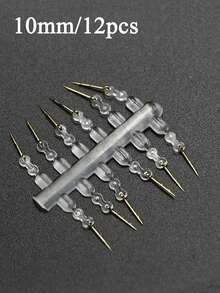 12 szt. akcesoriów do połowu karpi, metalowa przynęta, kolce, przynęta, żądło, kulki, szpilka, przezroczysta guma, kukurydza, Ronnie, włos, zestaw do karmienia karpi - Wielokolorowe - Zobacz 8