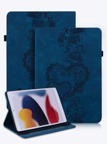 GLANDOTU Compatible With Apple IPad Galaxy Redmi Tablet Case, Multi View Slim And Lightweight Pure Colour Embossed Pattern Tablet Case With Stand Card Insertion Function