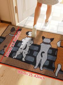 1pc Cute Puppy Design Welcome Doormat, Yellow Pattern Minimalist Style Short Plush Quick Dry Non-Slip Washable Entrance Floor Mat, Suitable For Kitchen, Bathroom, Dining Room, Hallway, Party, Gathering, New Year, All Season, Yard Decor Room Decor Home Decor Bathroom Decor Bedroom Decor Room Decoration Stuff Living Room Decor Office Decor House Decor Home Decor Living Room Bathroom Rug Room Decor Aesthetic Carpet Rugs