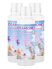 240ml Diamond Painting Sealer Kit, Diamond Painting Glue For Diamond Art, Art Sealer Used To Protect Diamond Painting, Permanent Shiny Diamond Art Sealer Set