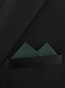 2 piezas de pañuelos de poliéster de unicolor portátiles para hombres, accesorio de moda de lujo de alta gama para bodas, negocios y uso casual