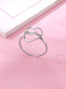 1Pc Anel de nome em forma de coração personalizado, anel de nome personalizado, anel de coração, acessórios de moda para noivado e casamento, presentes de dia dos namorados