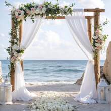 1 Piece Of Pure White Wedding Scene Decoration Gauze, White Wedding Background Decoration 30x236inch Wedding Gauze Decoration, Suitable For Wedding Decoration And Photo Booth Photography Decoration