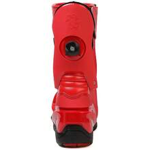 Waterproof Professional Racing Motorcycle Boots, Durable And Fashionable Unisex Motorcycle Boots With High-Top Super Microfiber Leather, Excellent Grip And Ankle Support, Anti-Slip And Anti-Kick Suitable For Off-Road Enthusiasts, Motorsports Competition Racing Track Boots, Motorcycle Racing Boots, Traffic Police Riding Boots, Racing Boots (Leather Pattern On Uppers Is Random In Black Or White) - Red - View 8