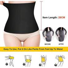 Waist Trainer Body Shaper Girdle Belly Reducing Belts And Modeling For Women High Compression - Black - View 4