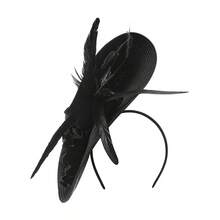 Women Fascinators Hats Vintage Flowers Butterfly Kentucky Derby Hat Headbands For Tea Party Wedding Headwear - 黑色 - 查看 6