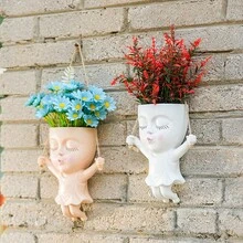 Cute Succulent Planter, Minimalist Creative Garden Swing Flower Pot For Balcony - Multicolor - View 6