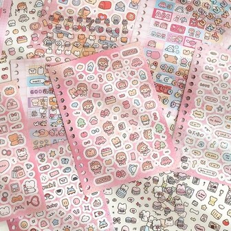16 Sheets Of Stickers, Gaga Nose Sticker Book, DIY Handmade Collage Decorative Paper, Suitable For Various Scenes, Mobile Phone Case, Water Cup Stickers, Diary Album Decoration, Accessories,School Supplies,Back To School