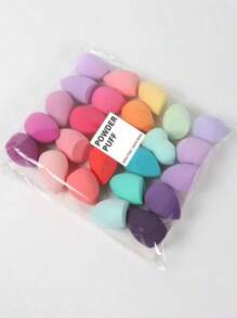 20 Cosmetic Sponge Sets, Random Colour And Shape Cosmetic Sponges, Including Foundation Mixed Beauty Sponges For Liquid, Cream And Powder Applications, Multi-Color Powder Bubbles, And Latex-Free Dry And Wet Dual-Use Cosmetic Sponges And Foundation Creams For All Skin Types, Easy To Carry, Simple And Beautiful.