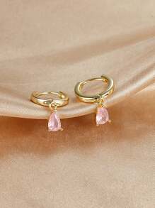 1pc Water Droplet Birthstone Drop Earrings For Women S925 Sterling Silver 12 Month Personalized Earrings Fine Jewelry Birthday Gift