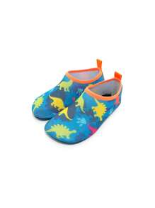 Wasserschuhe Kinder & Aqua Schuhe Kinder mit süßem Cartoon-Dinosaurier-Motiv - Leichte Bauweise, rutschfest, für die Sicherheit der Kinderfüße im Sand und schnell trocknend