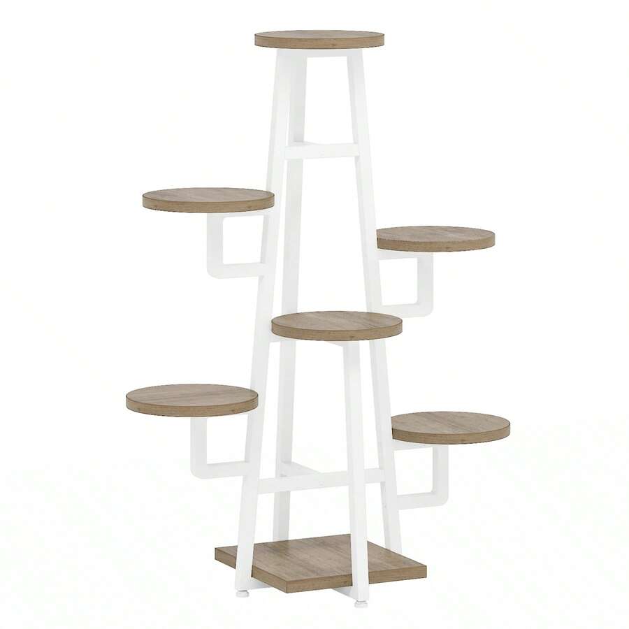 Soporte para plantas de 7 capas, soporte para macetas de 43,3 pulgadas, soporte para flores - Blanco - Ver 1