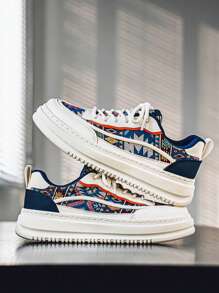 Men's Fashionable Rope Thick Sole Low-Top Casual Sneakers Canvas Shoes, Versatile For Spring/Summer