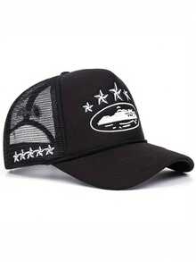 5-Pointed Star Baseball Mesh Snapback Cap, Simple & Practical Multi-Functional - Mesh Baseball Cap - View 3