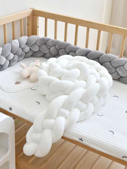 1 peça de protetor de berço de bebê trançado, almofada protetora anticolisão macia e espessa, faixa decorativa para berço, trocador, carrinho de bebê, combinação de berço