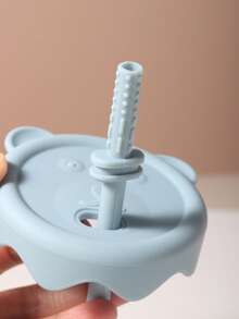 1pc Personalized Silicone 250ml Baby Bear Sippy Cup With Handles, Children's Milk And Water Drinking Cup Spill-Proof Dinnerware - Multicolor - View 5