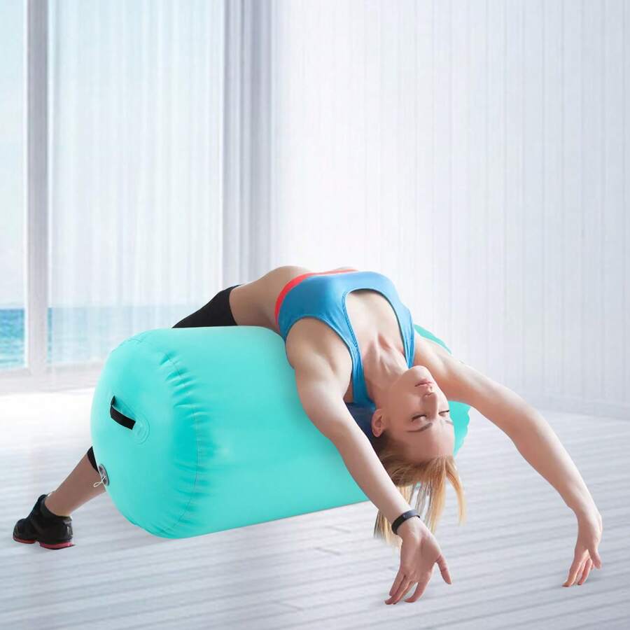 RibasuBB Green PVC Air Roller With Electric Pump, Inflatable For Gymnastics, Training, And Home Use, Includes 4 Nozzles And Valve Wrench, 220-240V - Green - View 1