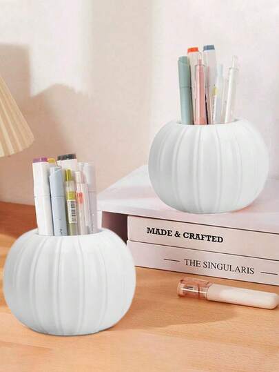 1 件南瓜形笔筒、PE 化妆刷收纳杯、铅笔、圆珠笔、钢笔、化妆刷、眉笔、储物杯、陶瓷和塑料复合花瓶、牢不可破的花瓶、极简主义桌面花瓶、用于蒲苇装饰的干碎花花瓶、用于家居装饰的人造碎花花瓶、用于婚礼餐桌的波西米亚花瓶、家居装饰、花瓶、中心装饰、桌面装饰