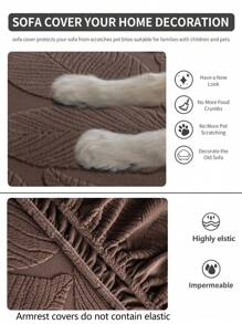 1pc All Season Stretch Sofa Cover, Plush Fleece Anti-Slip Anti-Spill Full Wrap Sofa Seat Cushion Slipcover, Machine Washable Dust-Proof Durable Furniture Protector For L-Shaped Sofa And 1/2/3/4 Seater