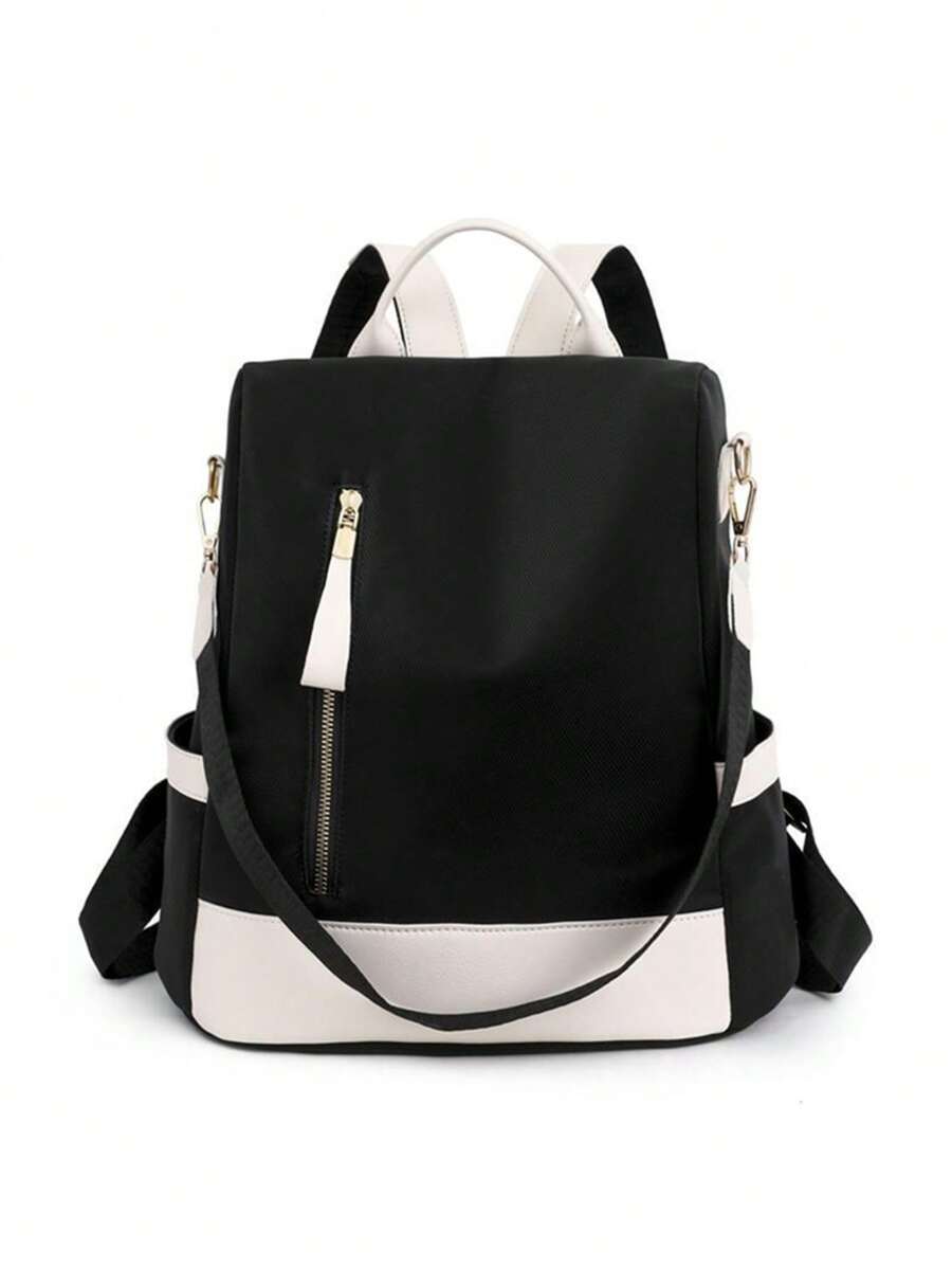 Large Capacity Anti-Theft Travel Backpack, Safety Design, Lightweight, Two-Way Shoulder Bag For Travel, School & Daily Commute - Multicolor - View 1