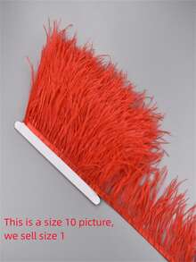 1yards 8-10 CM-3.2-4inch Artificial Ostrich Feathers Fringe Trim For Needlework And Handicrafts Feather Dress Accessories Plumes Fringes For Clothes - Multicolor - View 23