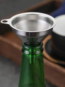1 pieza Embudo de boca ancha con filtro, embudo para verter líquidos y aceites de cocina, para uso doméstico