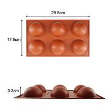 3D Ball Round Half Sphere Silicone Mold For DIY Baking Pudding Mousse Chocolate Cake Mold Kitchen Accessories Tools - Camel - View 7