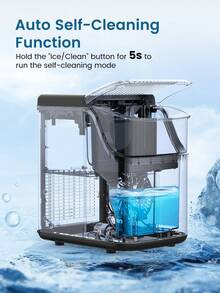 Nugget Ice Maker Countertop, Portable Crushed Pellet Ice Machine, Soft Pebble Ice Cubes In 6 Mins, 34Lbs/24H, Self Cleaning Ice Makers With One-Click Operation For Home Bar Camping RV - Xem 4