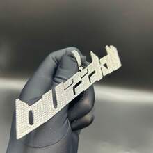 Colgante personalizado con letra y número, zirconia cúbica de latón, collar de hip hop personalizado DIY, joyería de uso diario para parejas, incluye cadena trenzada de 50 cm