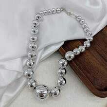 Exaggerated Ball Choker Minimalist Boho Style Winter Fashion Jewelry