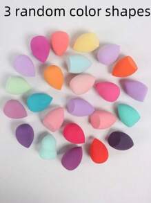 20 Cosmetic Sponge Sets, Random Colour And Shape Cosmetic Sponges, Including Foundation Mixed Beauty Sponges For Liquid, Cream And Powder Applications, Multi-Color Powder Bubbles, And Latex-Free Dry And Wet Dual-Use Cosmetic Sponges And Foundation Creams For All Skin Types, Easy To Carry, Simple And Beautiful.