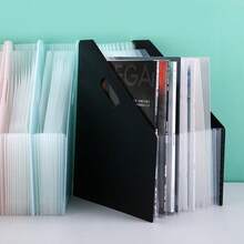 1pc A4 Expandable Accordion File Folder, Multi-Layer Desktop Document Holder, Student/Office Use, Large Capacity - Multicolor - View 6