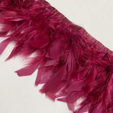 1yard Colorful Imitated Feather Fabric Trim, Flowing Dance Feather Material For Skirt/Dress Decoration, DIY Princess Doll Feather Skirt, Feather Flower Craft Supplies - Multicolor - View 22