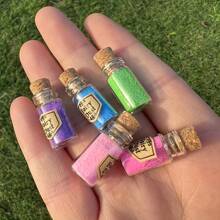 5pcs Miniature Fairy Sparkle Bottles - Colorful Glitter Filled Mini Glass Bottles With Cork Stoppers, Suitable For Birthday, Graduation, Wedding, Birthday Party
