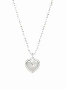 Pure Silver Love Necklace, Versatile, High-End, Light Luxury, Niche Design, Clavicle Chain, New Hot Style For Women, A Valentine's Day Gift For Your Girlfriend - Heart Shaped Bead Necklace - View 6