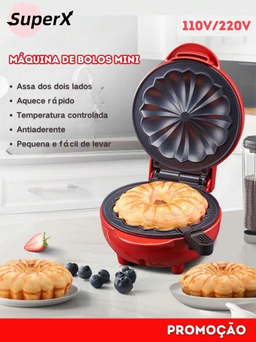 Mini Portable Cake Baking Machine Ready To Ship Electric Portable Cupcake Maker 110V/220V - 巴西插電(220V) - 查看 1